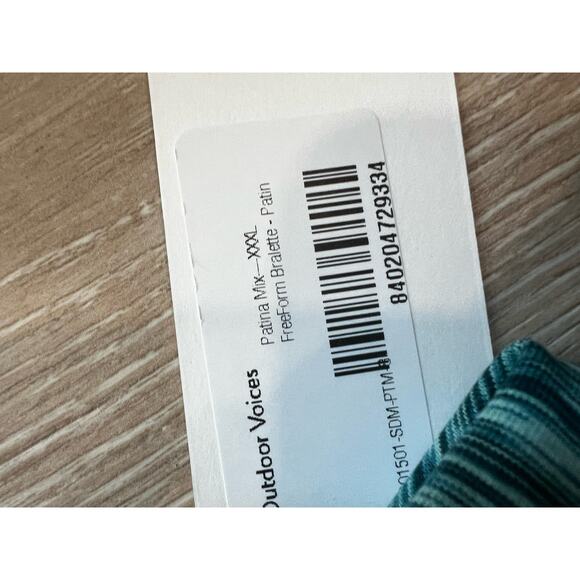 NWT Outdoor Voices Freeform Bralette Green Patina Mix XXXL - Picture 9 of 9